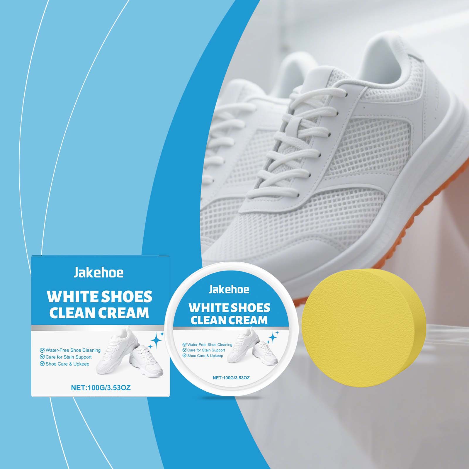 White Shoe Cleaner Cream Sneak - огляд і ціна Sneaker Care Whitener