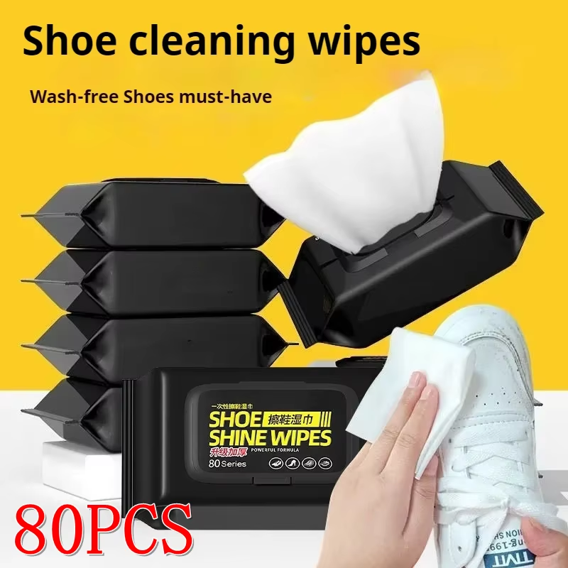 Sneaker Care Wipes - 12/30/80Pcs Sneakers Cleaner Shoes Cleaner Portable