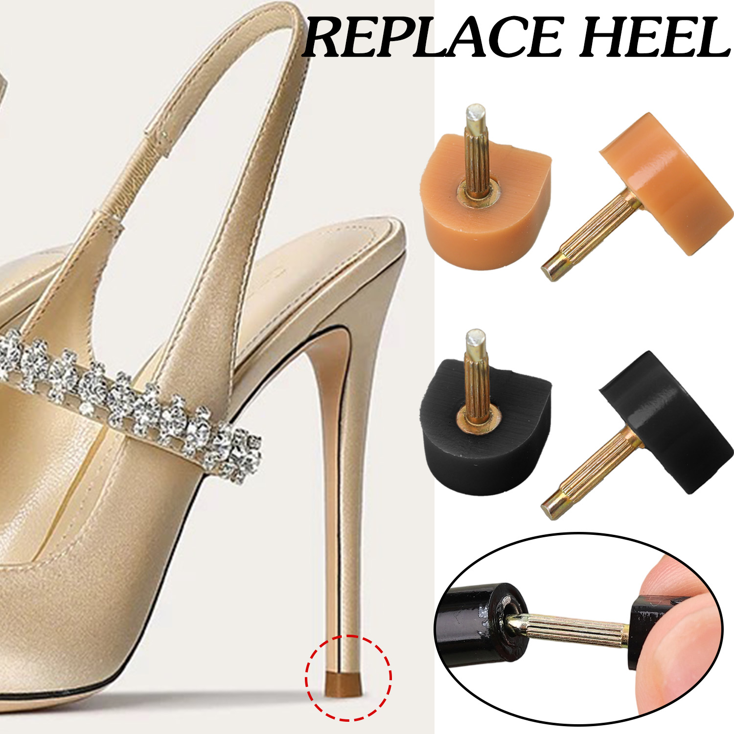 10pcs Heel Repair Tips Pins Sh - огляд і ціна Sneaker Care Tips