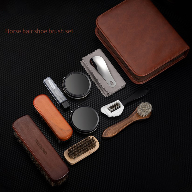 HorseHair Shoe Brush Set Leath - огляд і ціна Sneakers Care