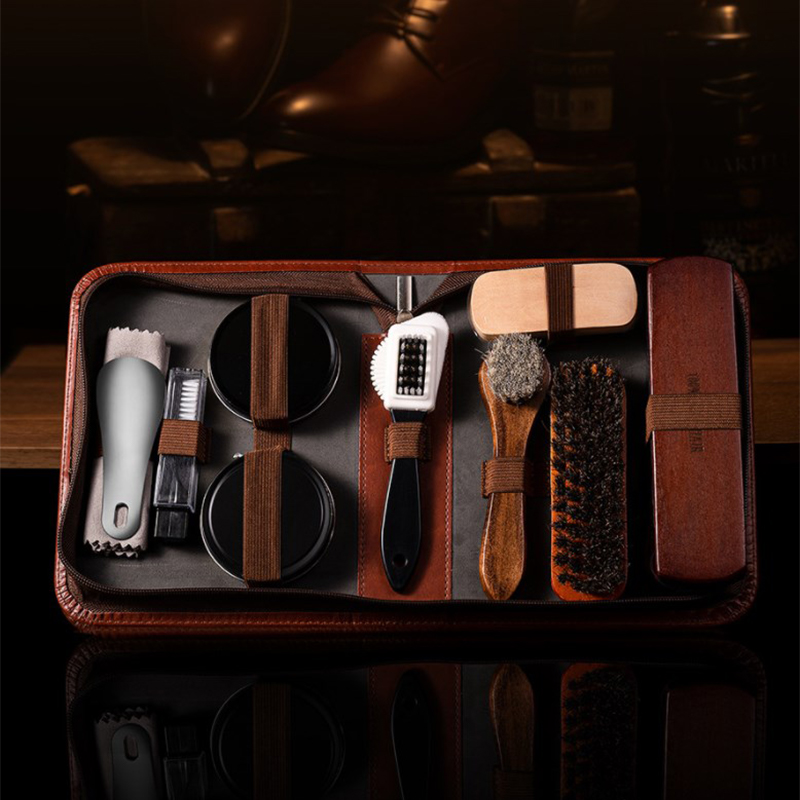 HorseHair Shoe Brush Set Leath - огляд і ціна Sneakers Care