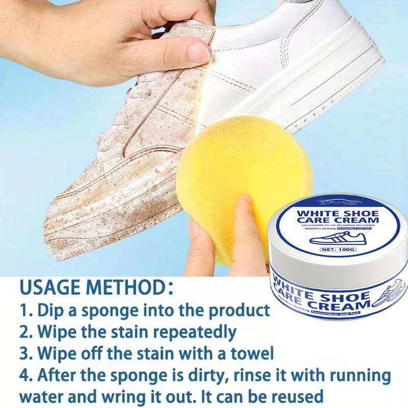 White Sneaker Care Cream with  - огляд і ціна Sneaker Care Whitener