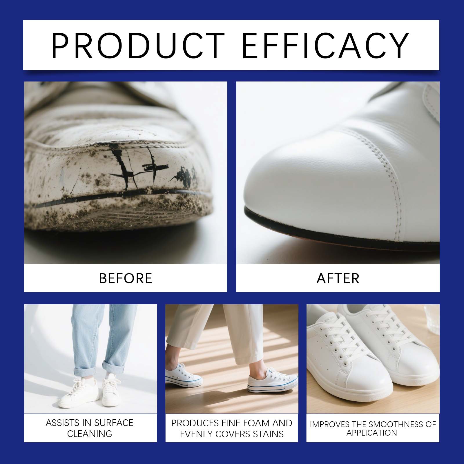 White Shoe Cleaner Foam Sneake - огляд і ціна Sneaker Care Whitener